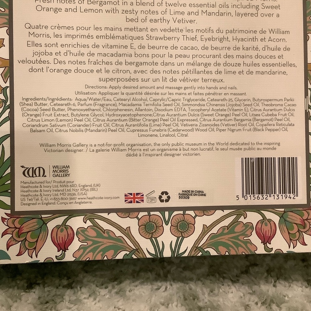 William Morris At Home Scented Bergamot Vetiver Luxury  Hand Creams Set 4 NWT - Picture 11 of 16